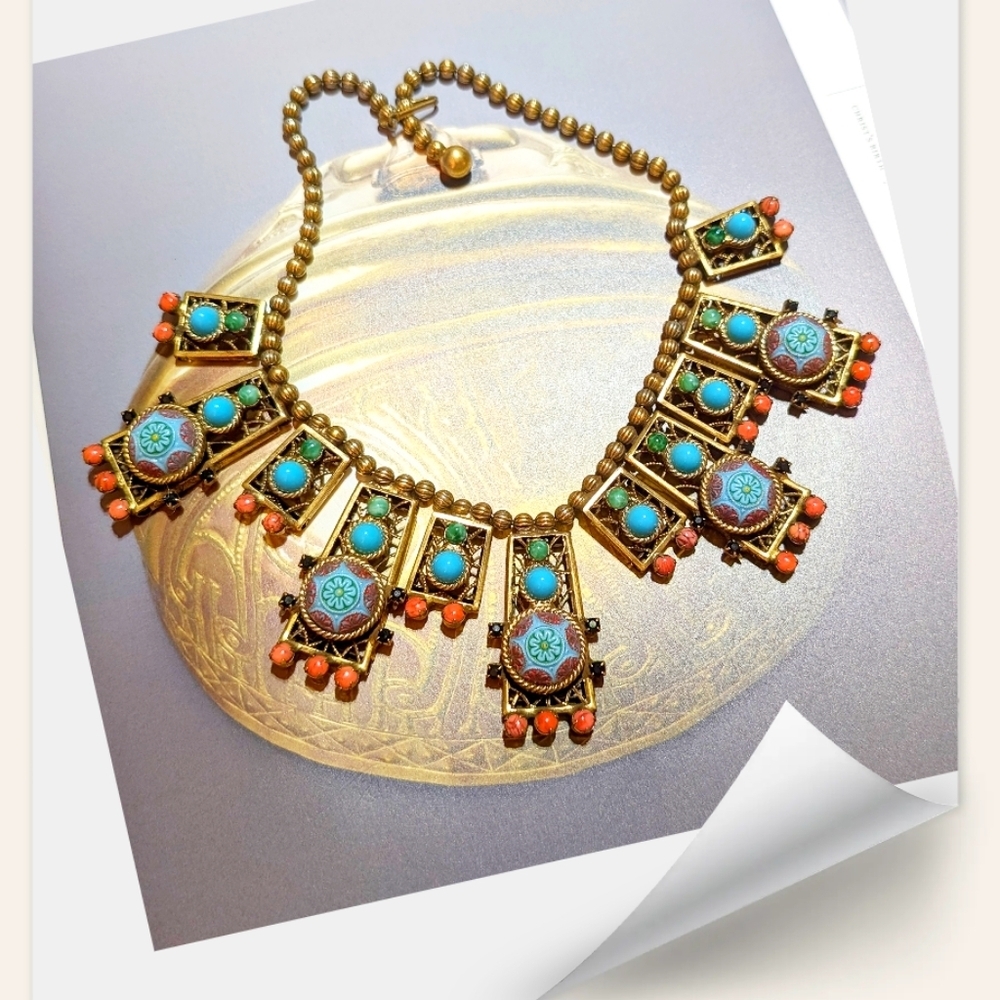 RARE Juliana Delizza & Elster Moroccan Matrix Necklace
